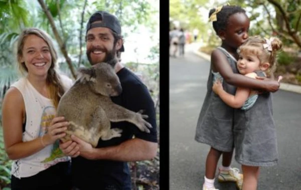 Thomas Rhett and wife on Nu Country TV country music show